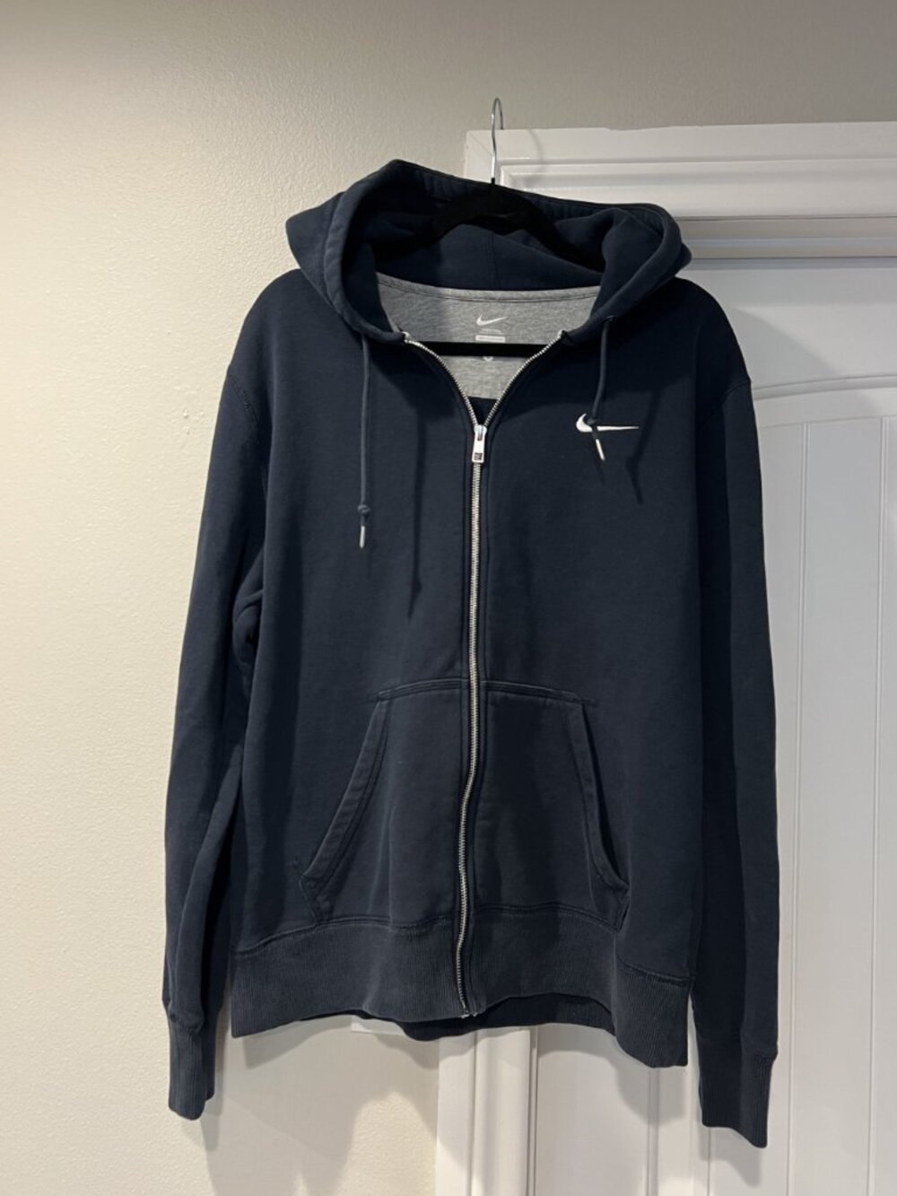Nike Navy Blue Full Zip Hoodie Mens Size Large